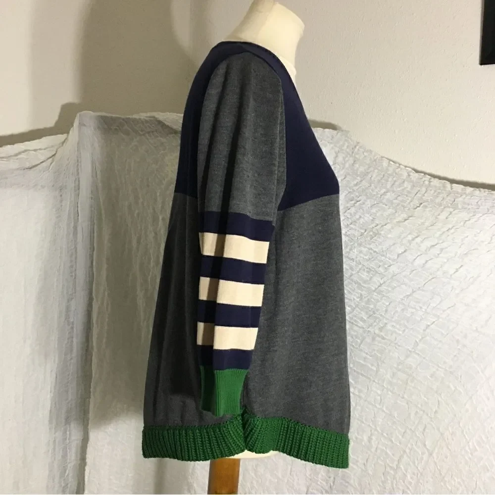 Lili's Loft Color Block Sweater Top Size Medium - Picture 2 of 9